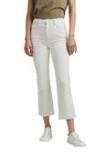 Stretch-Hose mit ausgestelltem Bein off white