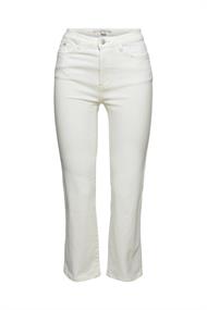 Stretch-Hose mit ausgestelltem Bein off white