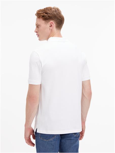 STRETCH PIQUE SLIM BUTTON POLO bright white