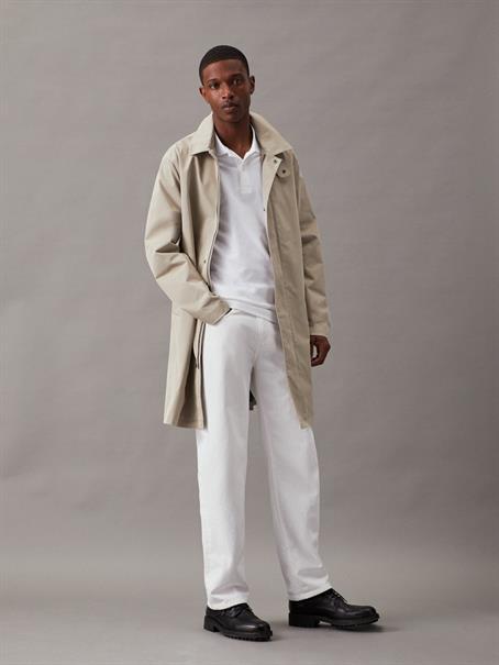 STRETCH PIQUE SLIM BUTTON POLO bright white
