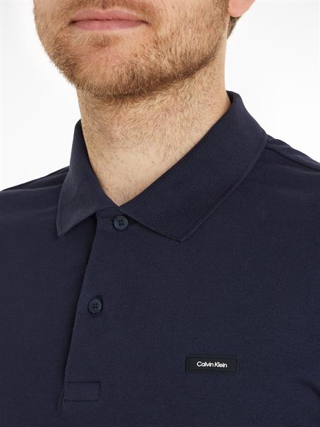 STRETCH PIQUE SLIM BUTTON POLO night sky