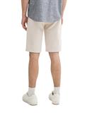 Stretch Slim Chino Shorts mit Gürtel white beige zig zag structure