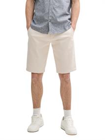 Stretch Slim Chino Shorts mit Gürtel white beige zig zag structure