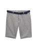 Stretch Slim Chino Shorts mit Gürtel white navy zig zag structure