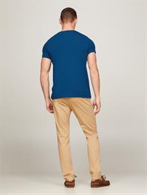 STRETCH SLIM FIT TEE anchor blue