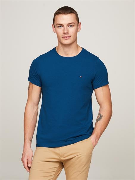 STRETCH SLIM FIT TEE anchor blue