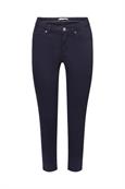 Stretchige Mid-Rise-Hose in Cropped-Länge navy