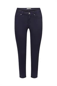 Stretchige Mid-Rise-Hose in Cropped-Länge navy