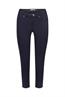 Stretchige Mid-Rise-Hose in Cropped-Länge navy