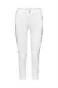 Stretchige Mid-Rise-Hose in Cropped-Länge white