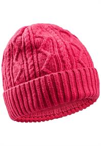 Strick-Beanie aus Wolle magnolia