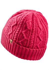 Strick-Beanie aus Wolle magnolia