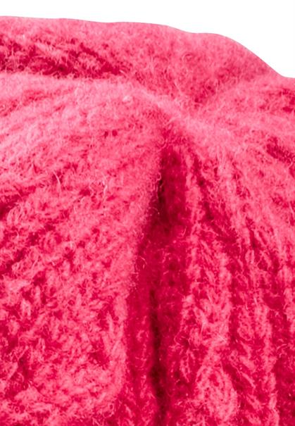 Strick-Beanie aus Wolle magnolia