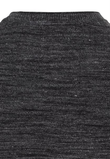 Strick Henleyshirt aus reiner Baumwolle asphalt
