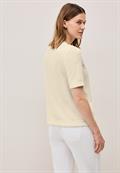 Strick-Look Glitzer T-Shirt light beige