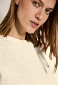 Strick-Look Glitzer T-Shirt light beige
