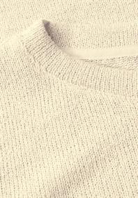 Strick-Look Glitzer T-Shirt light beige