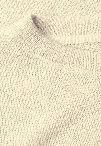 Strick-Look Glitzer T-Shirt light beige