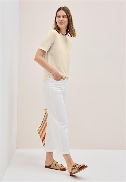 Strick-Look Glitzer T-Shirt light beige