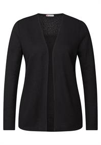 Strick-Look Jacke black
