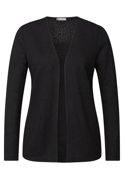 Strick-Look Jacke black