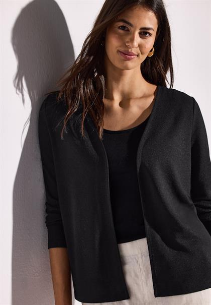Strick-Look Jacke black