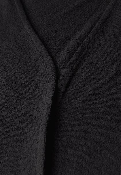 Strick-Look Jacke black
