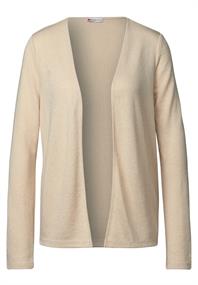 Strick-Look Jacke cotton beige