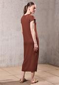 Strick-Look Kleid sienna brown