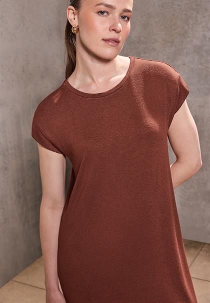 Strick-Look Kleid sienna brown