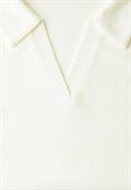 Strick-Look Poloshirt off white