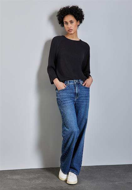 Strick-Look Shirt deep tint blue