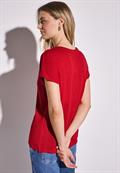 Strick-Look Shirt glory red