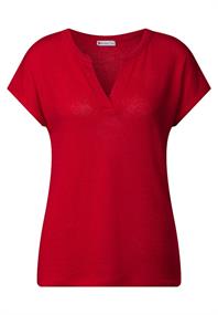 Strick-Look Shirt glory red