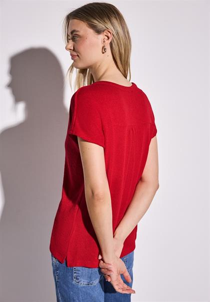 Strick-Look Shirt glory red