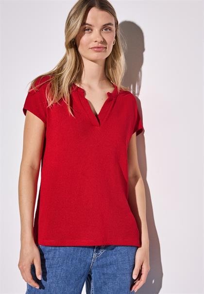 Strick-Look Shirt glory red