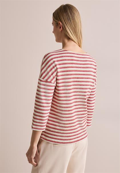 Strick-Look Shirt granita red