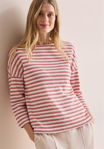 Strick-Look Shirt granita red