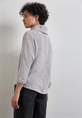 Strick-Look Shirt mit Kragen heather grey mel.