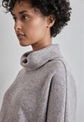 Strick-Look Shirt mit Kragen heather grey mel.