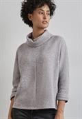 Strick-Look Shirt mit Kragen heather grey mel.