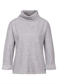 Strick-Look Shirt mit Kragen heather grey mel.