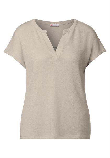 Strick-Look Shirt moonstone sand