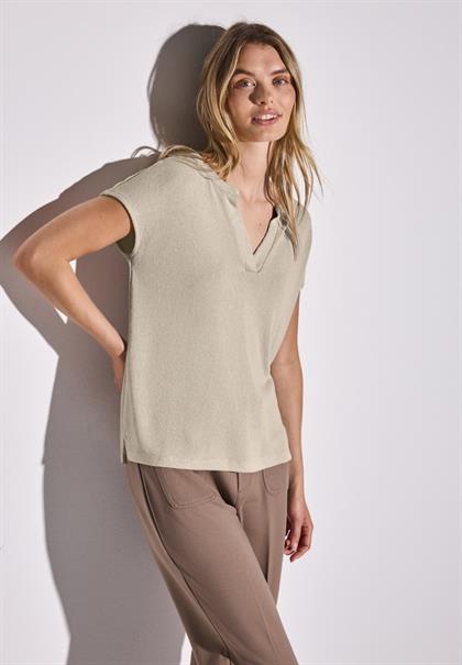 Strick-Look Shirt moonstone sand