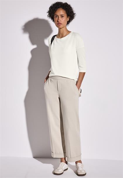 Strick-Look Shirt off white
