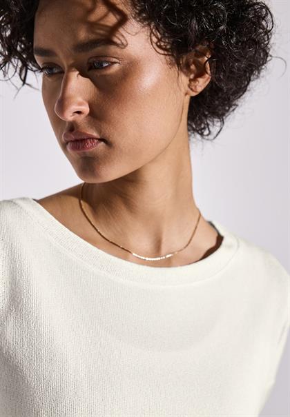 Strick-Look Shirt off white