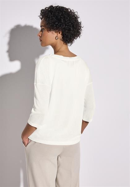 Strick-Look Shirt off white