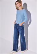 Strick-Look Shirt serenity blue