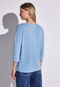 Strick-Look Shirt serenity blue