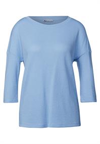 Strick-Look Shirt serenity blue